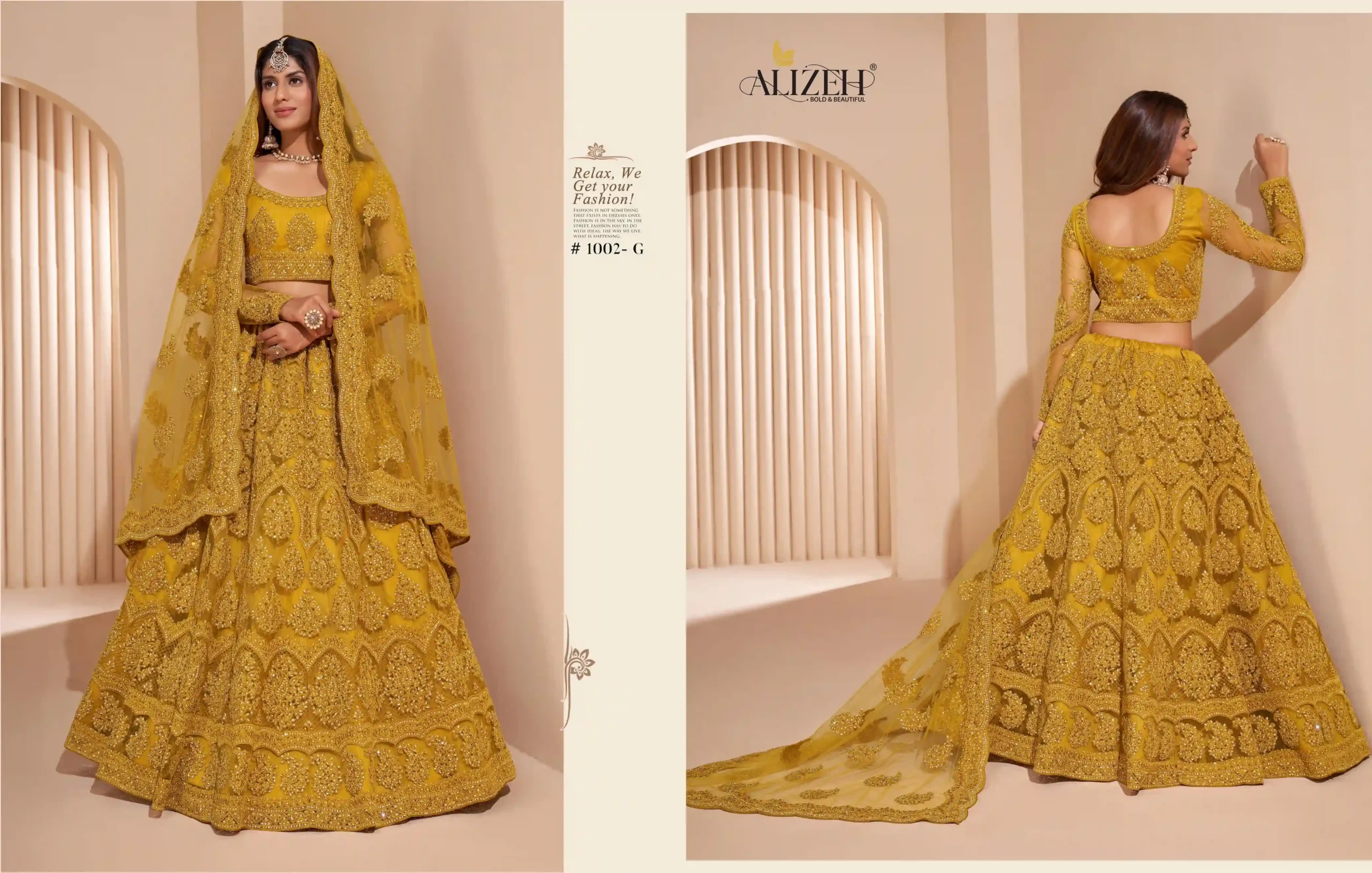 Alizeh Heritage Colour Saga 1002 Colours Butterfly Net Wholesale Lehenga Catalog — Wholesale Lehenga, Alizeh wholesale from Surat - Gallery Image 4